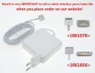 Macbook pro(13-inch late 2011) 16.5V 3.65A 60W adaptadores para apple portátil