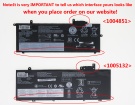 Thinkpad t480s 20l70008ue 11.58V 3-celdas baterías para lenovo portátiles