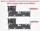 Ux490ua-be038t 7.7V 4-celdas baterías para asus portátiles