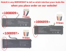 N14c4wh64 7.4V 4-celdas baterías para thomson portátiles