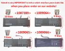 537077-3s-2 11.4V 3-celdas baterías para rtdpart portátiles